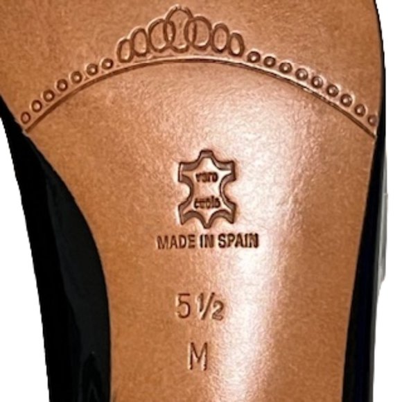 SESTO MEUCCI OLE Black Patent Leather Flats 5.5M - Picture 5 of 16